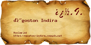 Ágoston Indira névjegykártya